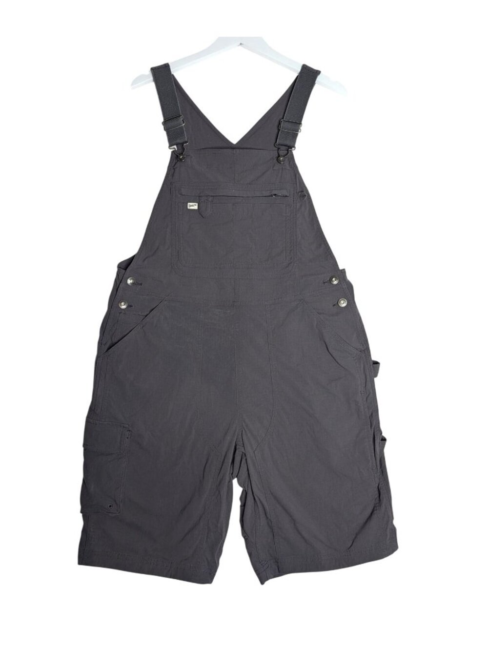 Duluth Trading Co. Womens M Gray Heirloom Gardening Short Overalls Ripstop Farmc
